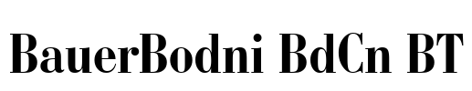 BauerBodni BdCn BT Font Image