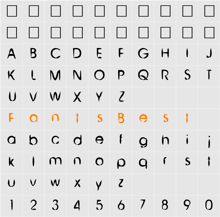 Chibrush Character Map