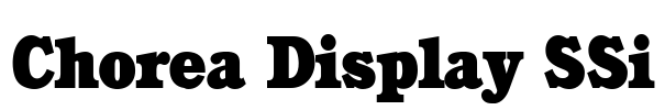 Chorea Display SSi Font Image