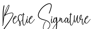 Bestie Signature Font Image