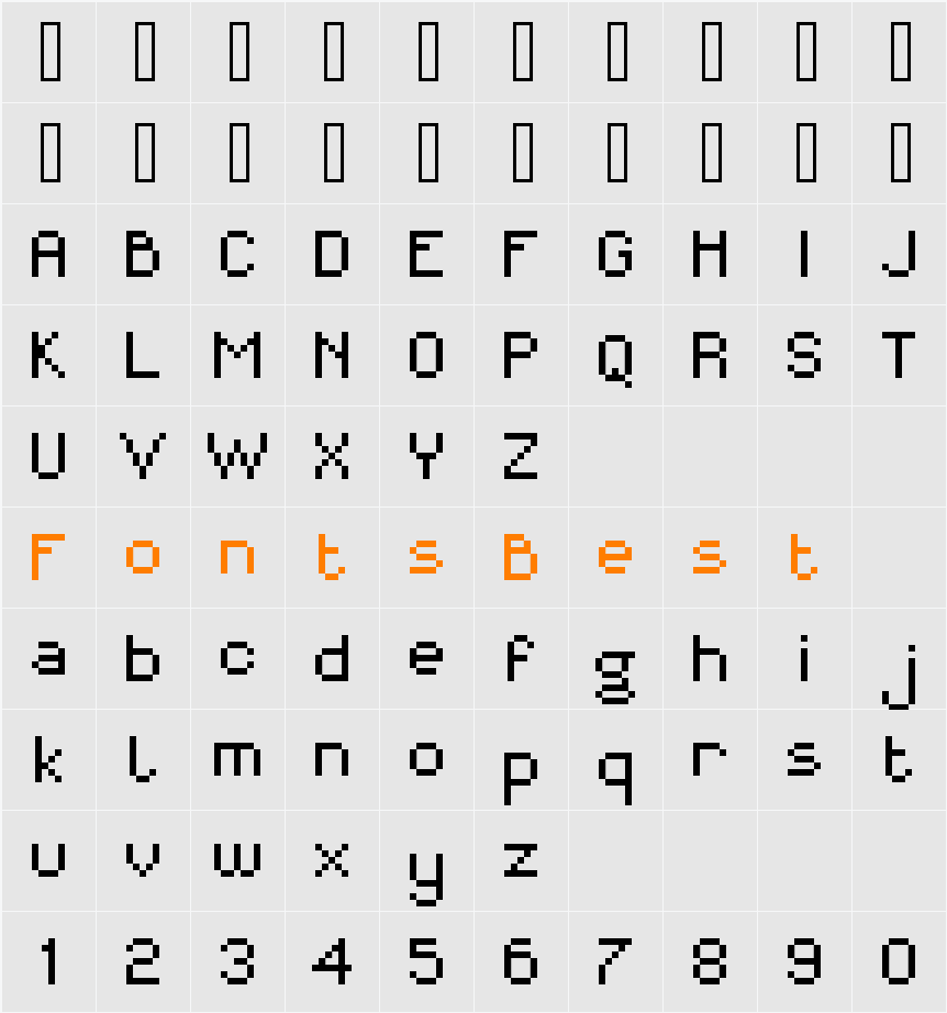 MiniForma2 Character Map