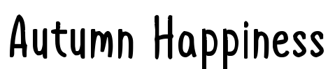 Autumn Happiness Font Image