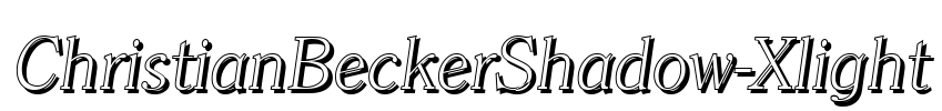 ChristianBeckerShadow-Xlight Font Image