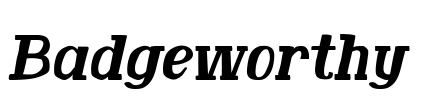 Badgeworthy Font Image