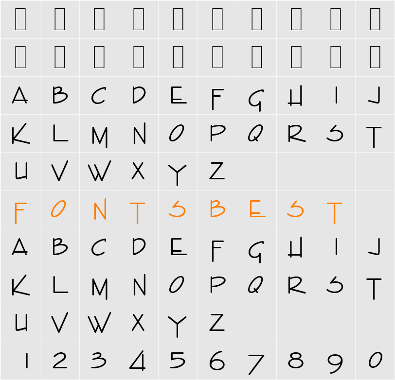 Entebbe Character Map