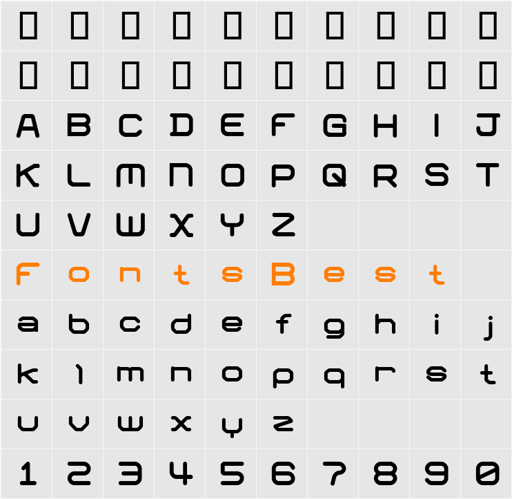 01 DigitGraphics Character Map