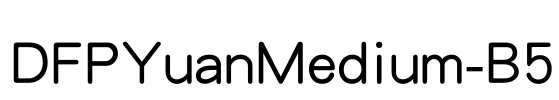 DFPYuanMedium-B5 Font Image