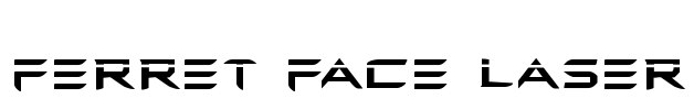 Ferret Face Laser Font Image