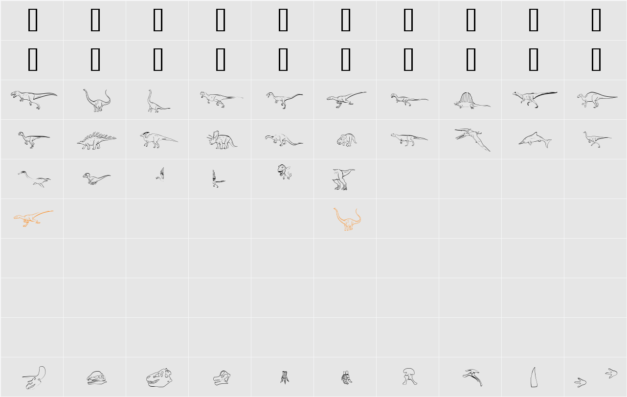 Dinosaur Character Map