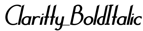 Claritty_BoldItalic Font Image