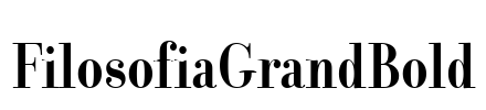 FilosofiaGrandBold Font Image