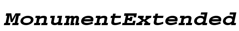 MonumentExtended Font Image