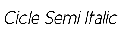 Cicle Semi Italic Font Image