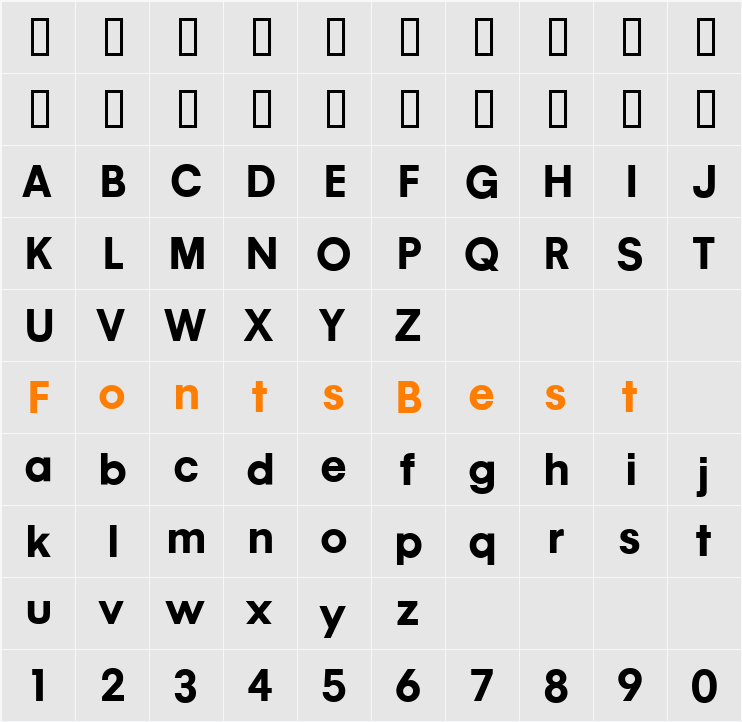 MobilGraphics Character Map
