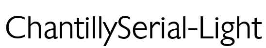 ChantillySerial-Light Font Image