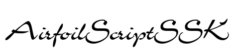 AirfoilScriptSSK Font Image