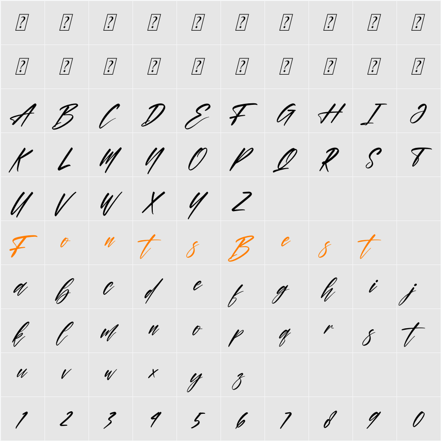 Alisteria Character Map