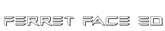 Ferret Face 3D Font Image