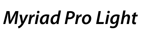 Myriad Pro Light
