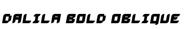 Dalila Bold Oblique Font Image