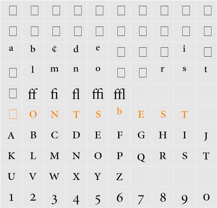 Atlantix Pro Display SSi Character Map