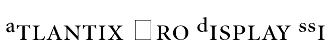 Atlantix Pro Display SSi Font Image