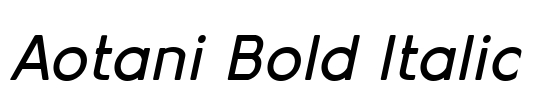 Aotani Bold Italic Font Image