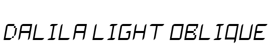 Dalila Light Oblique Font Image