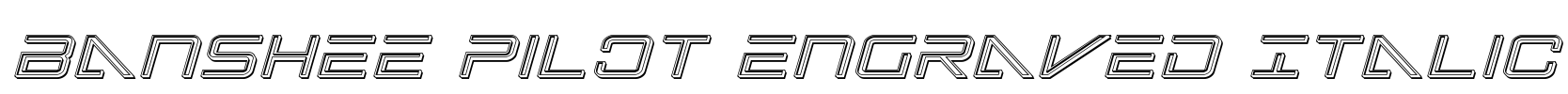 Banshee Pilot Engraved Italic Font Image