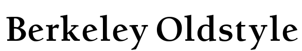 Berkeley Oldstyle Font Image