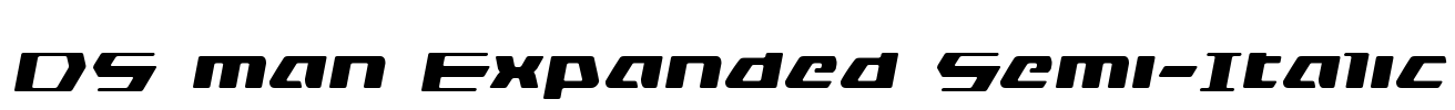 DS man Expanded Semi-Italic Font Image