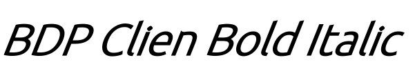 BDP Clien Bold Italic Font Image