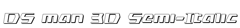 DS man 3D Semi-Italic Font Image
