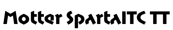 Motter SpartaITC TT Font Image