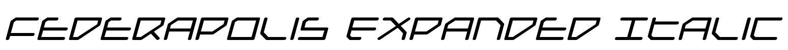 Federapolis Expanded Italic