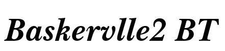 Baskervlle2 BT Font Image