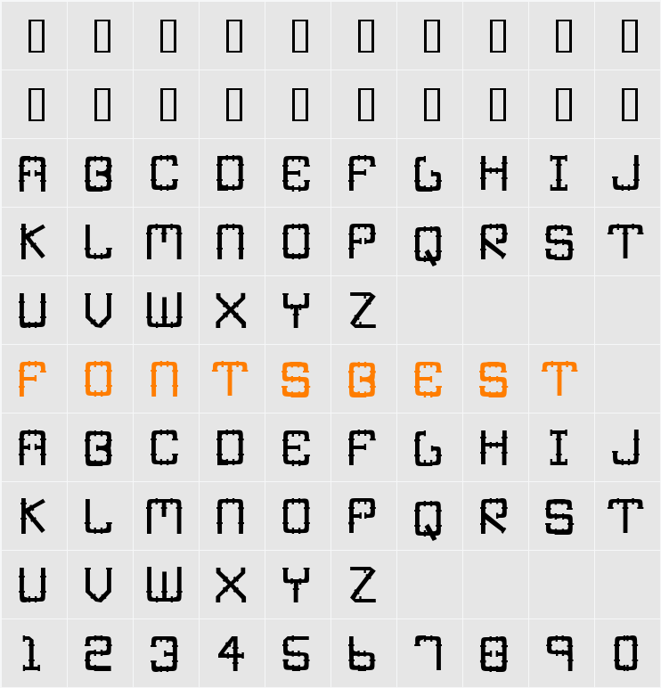 IronPipe Character Map