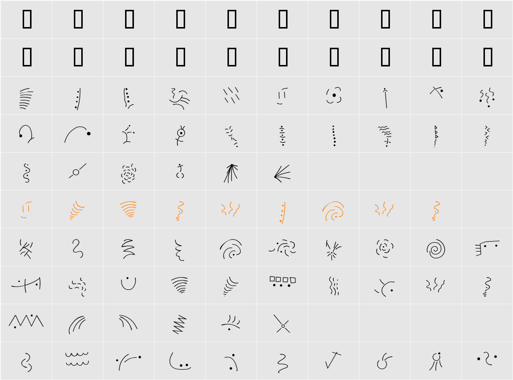 Mini Pics Character Map