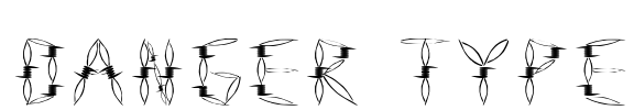 Danger Type Font Image