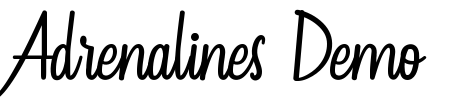 Adrenalines Demo Font Image