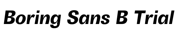 Boring Sans B Trial