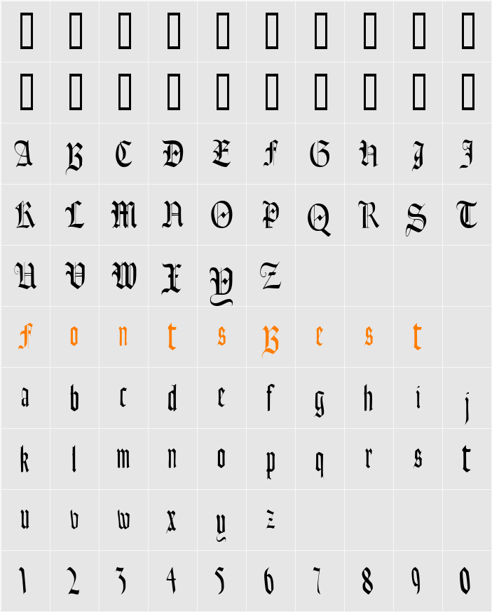 AinsworthSSK Character Map