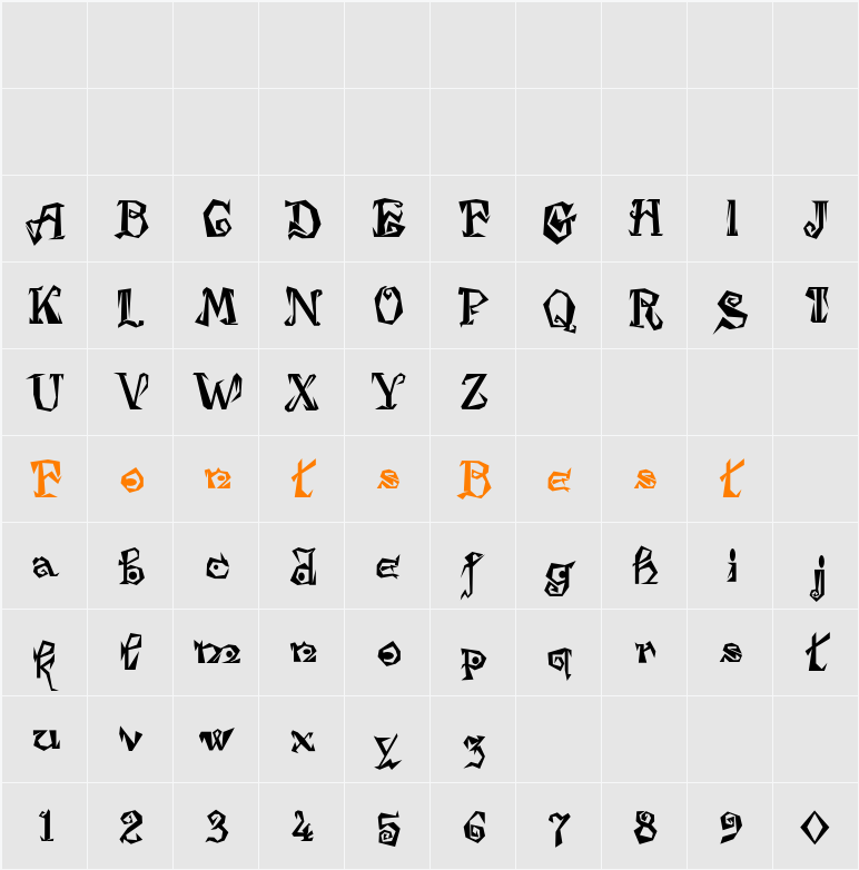 Damosel Character Map