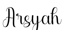 Arsyah Font Image