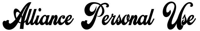 Alliance Personal Use Font Image