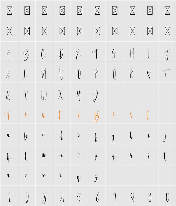 Bonekastar Character Map