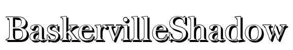 BaskervilleShadow Font Image