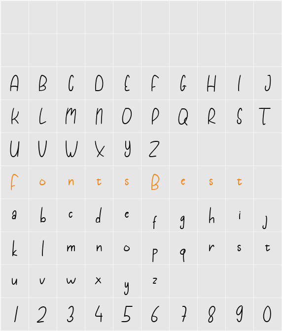 Buckey Petty Character Map