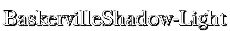 BaskervilleShadow-Light Font Image