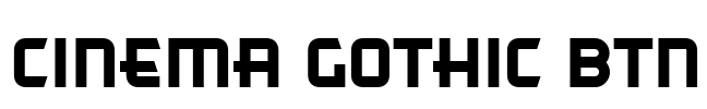 Cinema Gothic BTN Font Image
